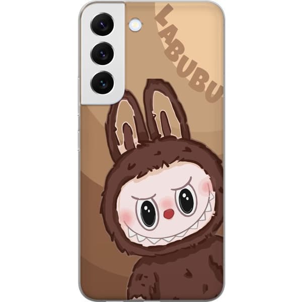 Samsung Galaxy S22 5G Gennemsigtig cover Labubu Skyde Sød - Hvid og Blå Design med Sød Stil