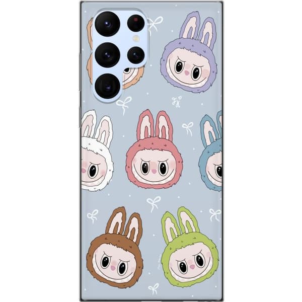Samsung Galaxy S22 Ultra 5G Gennemsigtig cover Labubu Star mønster