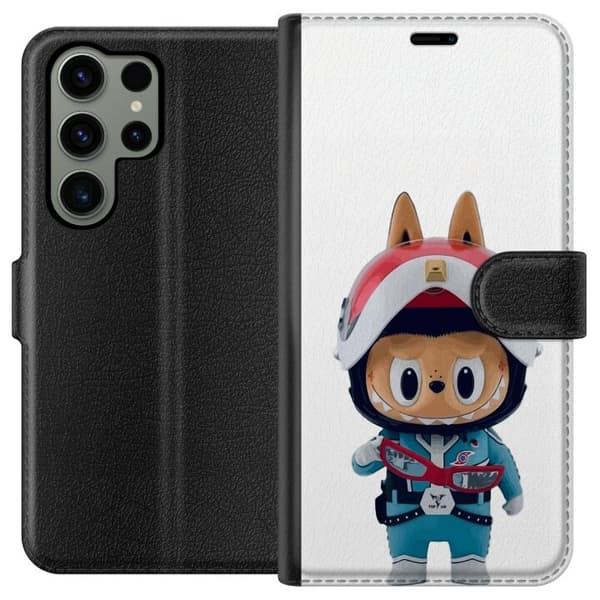 Samsung Galaxy S23 Ultra Tegnebogsetui How2work Labubu Monstre x Ultraman Blue Figur