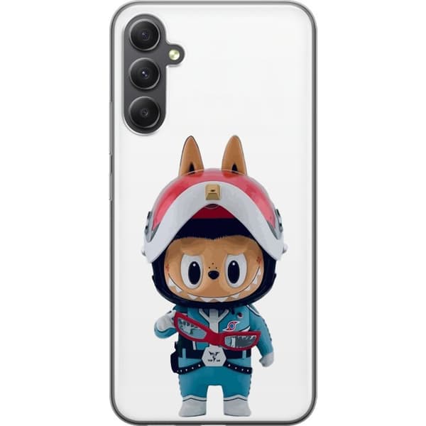 Samsung Galaxy S23 FE Genomskinligt Skal How2work Labubu The Monsters x Ultraman Blue Figure