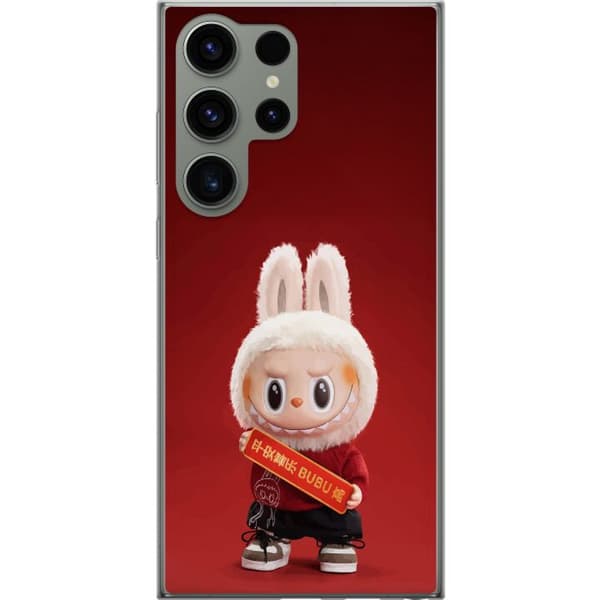 Samsung Galaxy S23 Ultra Gjennomsiktig deksel Pop Mart The Monsters Labubu Lykke til Vinyl Plysj Dukke