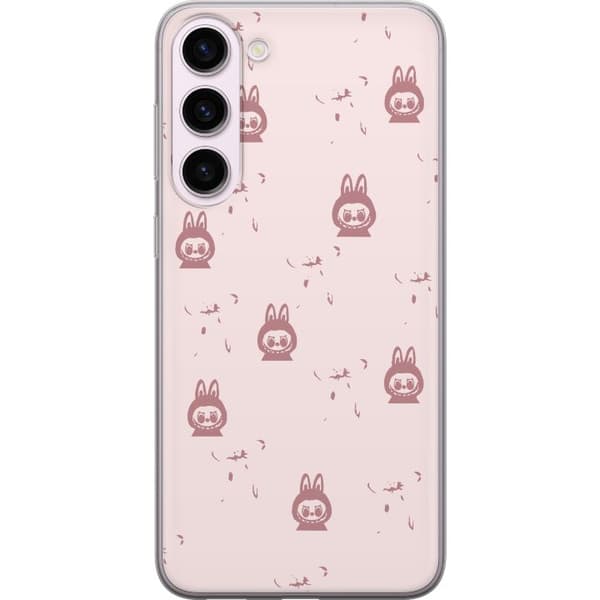 Samsung Galaxy S23+ Genomskinligt Skal Labubu Neon Pop – Neonfärgad pop art monster