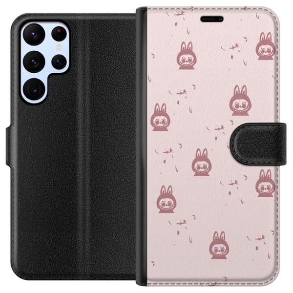 Samsung Galaxy S24 Ultra Lommeboketui Labubu Neon Pop - Neonfarget pop art monster