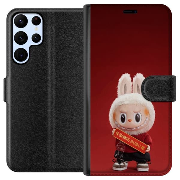 Samsung Galaxy S24 Ultra Lommeboketui Pop Mart The Monsters Labubu Lykke til Vinyl Plysj Dukke