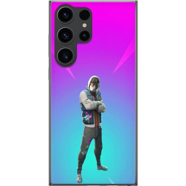 Samsung Galaxy S24 Ultra Gjennomsiktig deksel svart ridder fortnite