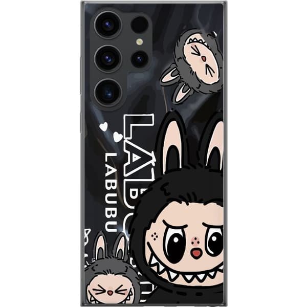Samsung Galaxy S24 Ultra Gjennomsiktig deksel <nl>Labubu Black Energy - Svart mønster i gatestil