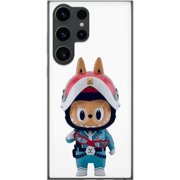 Samsung Galaxy S24 Ultra Gjennomsiktig deksel How2work Labubu Monstrene x Ultraman Blue Figur