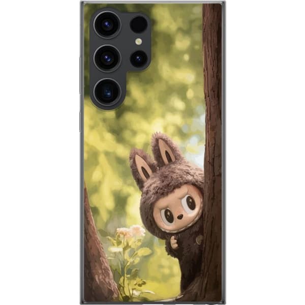 Samsung Galaxy S24 Ultra Gjennomsiktig deksel Labubu Graffiti Vibes – Gatukunst i Monsterform