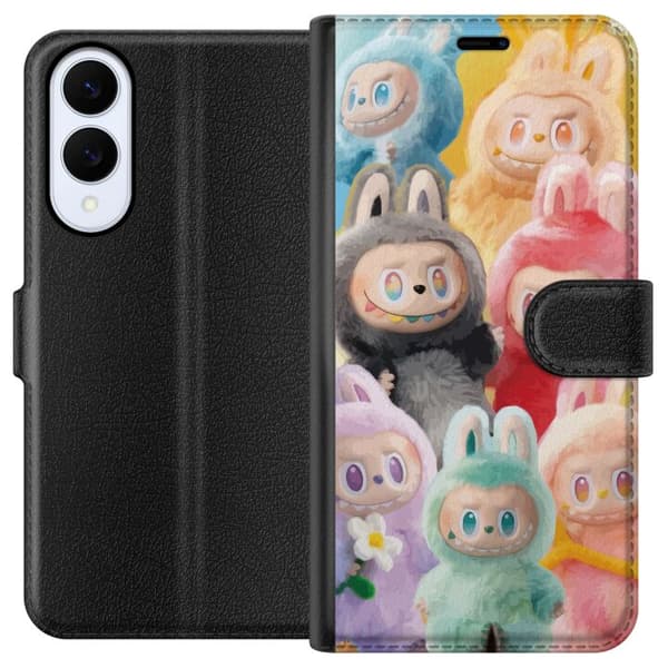 Samsung Galaxy S25 Edge Plånboksfodral Labubu Sketch Style – Handritat monster i tusch