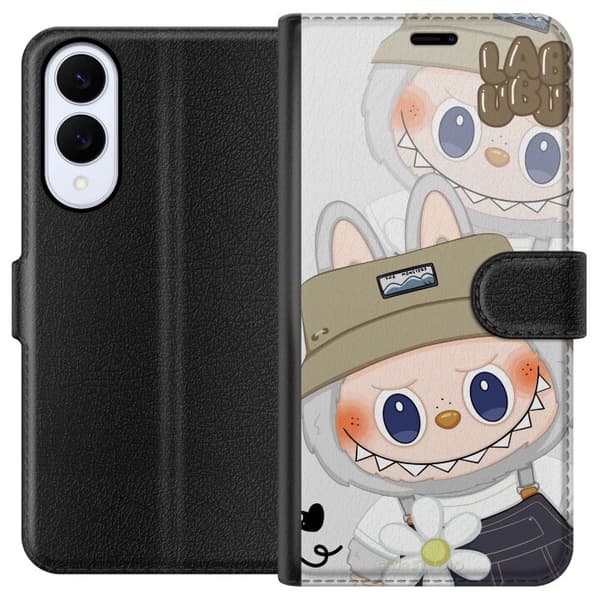 Samsung Galaxy S25 Edge Plånboksfodral Labubu Minimal Mood – Enkel och stilren monsterdesig