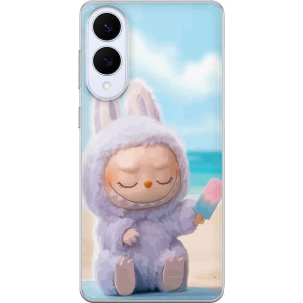 Samsung Galaxy S25 Edge Gennemsigtig cover Labubu Lyserød Stemning