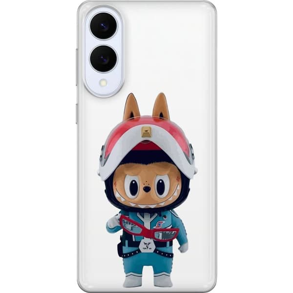 Samsung Galaxy S25 Edge Gennemsigtig cover How2work Labubu Monstre x Ultraman Blue Figur