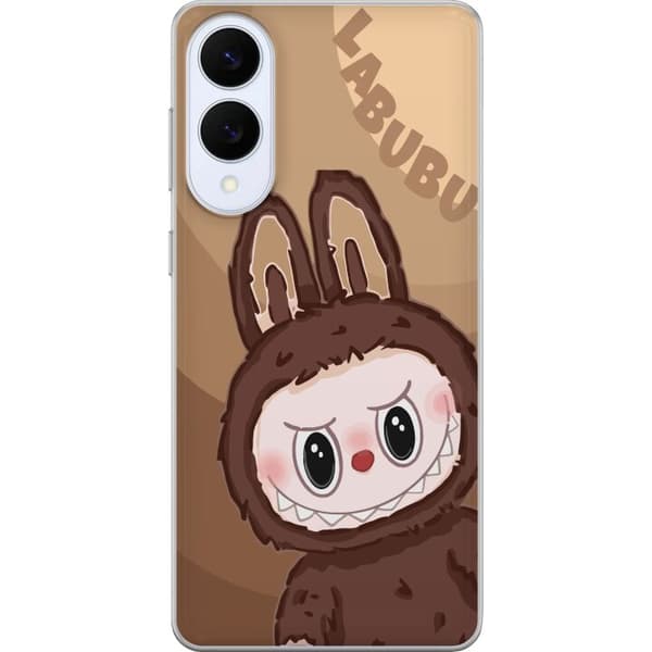 Samsung Galaxy S25 Edge Läpinäkyvä kuori Labubu Pilvipieni - Valkoinen ja Sininen Suunnittelu Söpöllä Tyylillä
