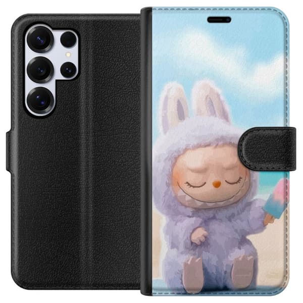 Samsung Galaxy S25 Ultra Plånboksfodral Labubu Pink Mood – Rosa monsterdesign