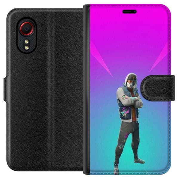 Samsung Galaxy Xcover 5 Tegnebogsetui sort ridder fortnite
