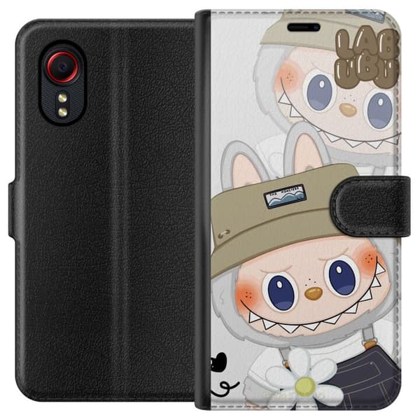 Samsung Galaxy Xcover 5 Tegnebogsetui Labubu Minimal Mood - Enkel og stilren monsterdesign