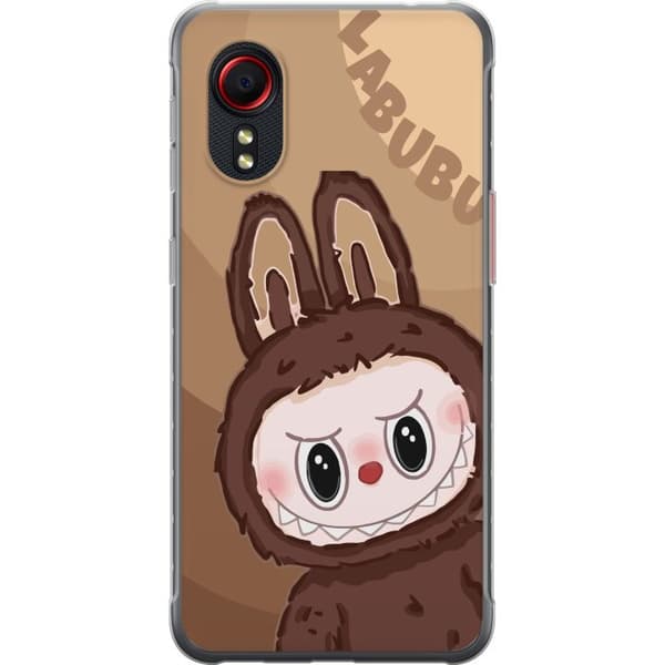 Samsung Galaxy Xcover 5 Gennemsigtig cover Labubu Skyde Sød - Hvid og Blå Design med Sød Stil