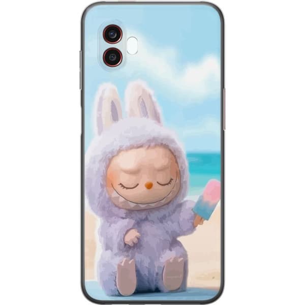 Samsung Galaxy Xcover6 Pro Gennemsigtig cover Labubu Lyserød Stemning