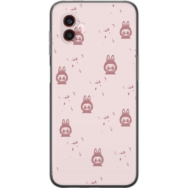 Samsung Galaxy Xcover6 Pro Gennemsigtig cover Labubu Neon Pop - Neonfarvet pop art monster