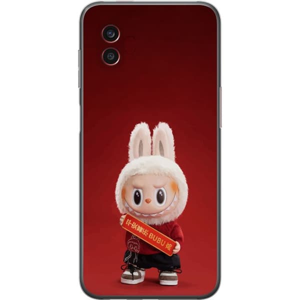 Samsung Galaxy Xcover6 Pro Gjennomsiktig deksel Pop Mart The Monsters Labubu Lykke til Vinyl Plysj Dukke