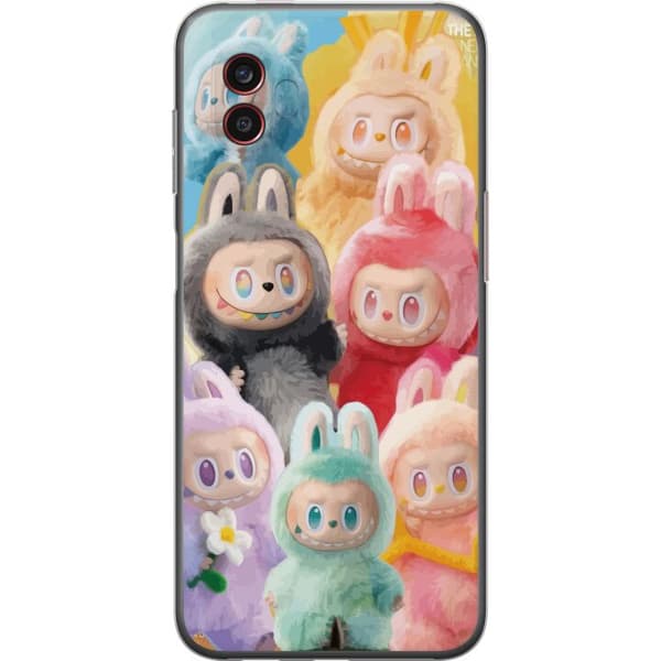 Samsung Galaxy Xcover6 Pro Gennemsigtig cover Labubu Skitse Stil