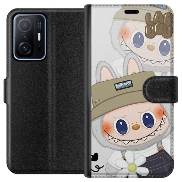 Xiaomi 11T Tegnebogsetui Labubu Minimal Mood - Enkel og stilren monsterdesign