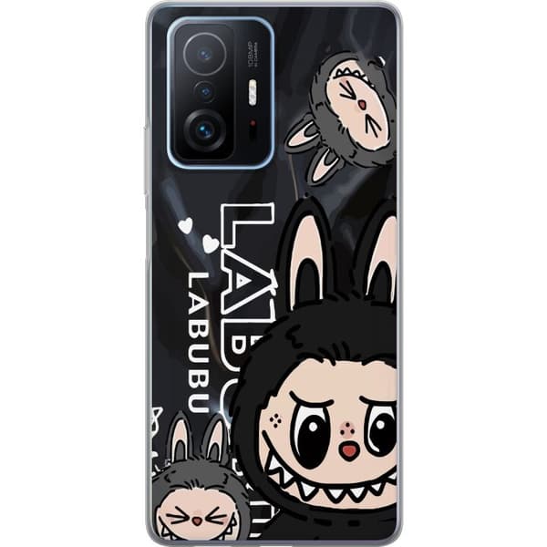 Xiaomi 11T Gennemsigtig cover <nl>Labubu Black Energy - Sort mønster i gade stil
