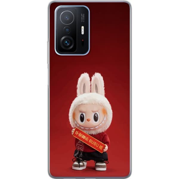 Xiaomi 11T Gennemsigtig cover Pop Mart The Monsters Labubu Held og Lykke Vinyl Plysdukke
