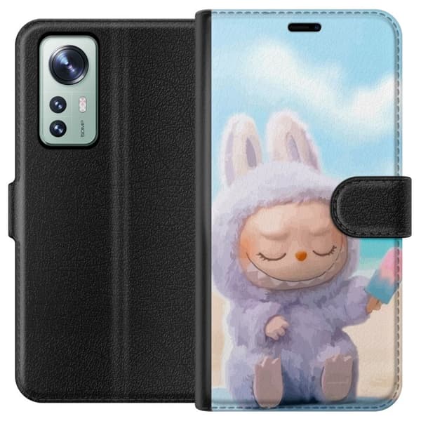 Xiaomi 12 Lompakkokotelo Labubu Vaaleanpunainen Tunnelma