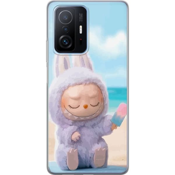 Xiaomi 11T Pro Genomskinligt Skal Labubu Pink Mood – Rosa monsterdesign