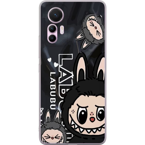 Xiaomi 12 Lite Läpinäkyvä kuori <nl>Labubu Black Energy - Musta kuviointi katutyyliin