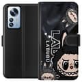Miniatyrbild 1 av 3: Xiaomi 12 Pro Plånboksfodral Labubu Black Energy – Svart mönster i streetstyle