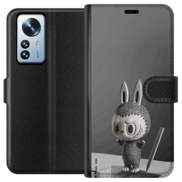 Xiaomi 12 Pro Tegnebogsetui Pop Mart MEGA LABUBU LABUBU Sketch 1000%