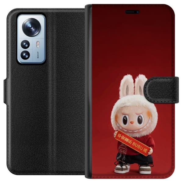 Xiaomi 12 Pro Lommeboketui Pop Mart The Monsters Labubu Lykke til Vinyl Plysj Dukke