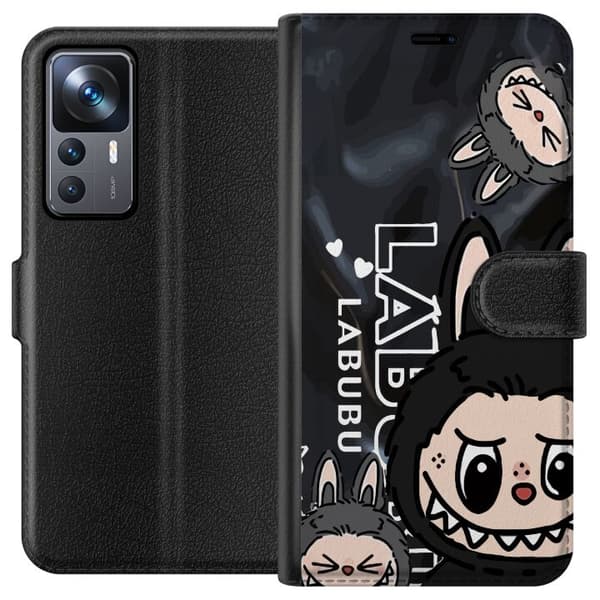 Xiaomi 12T Pro Plånboksfodral Labubu Black Energy – Svart mönster i streetstyle