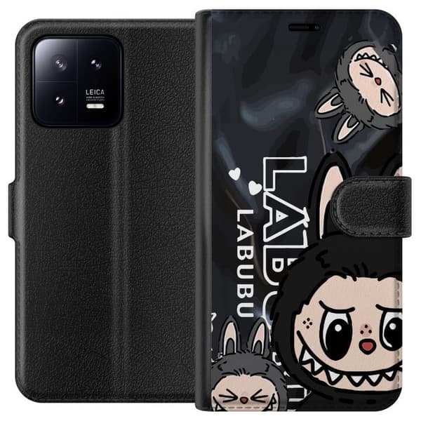 Xiaomi 13 Plånboksfodral Labubu Black Energy – Svart mönster i streetstyle