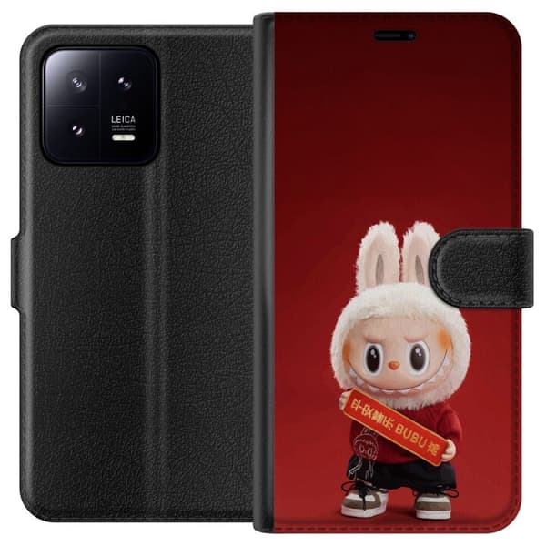 Xiaomi 13 Lommeboketui Pop Mart The Monsters Labubu Lykke til Vinyl Plysj Dukke