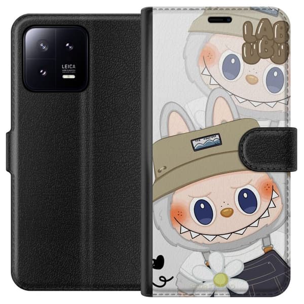 Xiaomi 13 Tegnebogsetui Labubu Minimal Mood - Enkel og stilren monsterdesign