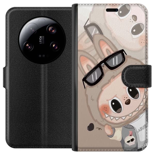Xiaomi 13 Ultra Plånboksfodral Labubu Rainbow Chaos – Färgglatt monster i regnbågstoner