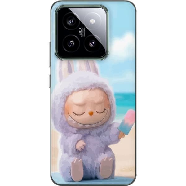 Xiaomi 14 Gjennomsiktig deksel Labubu Pink Stemning
