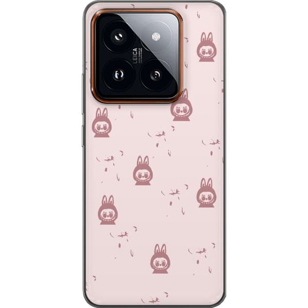 Xiaomi 14 Pro Genomskinligt Skal Labubu Neon Pop – Neonfärgad pop art monster