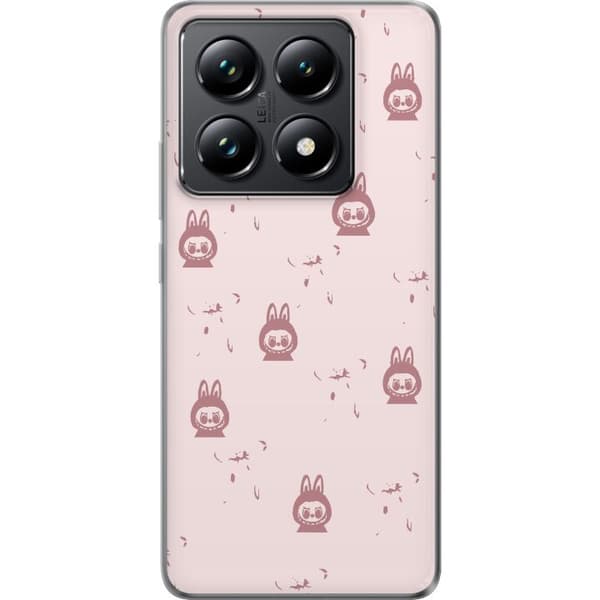 Xiaomi 14T Gjennomsiktig deksel Labubu Neon Pop - Neonfarget pop art monster