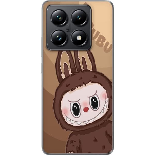 Xiaomi 14T Pro Gjennomsiktig deksel Labubu Sky Kosebamse - Hvit og Blå Design med Søt Stil