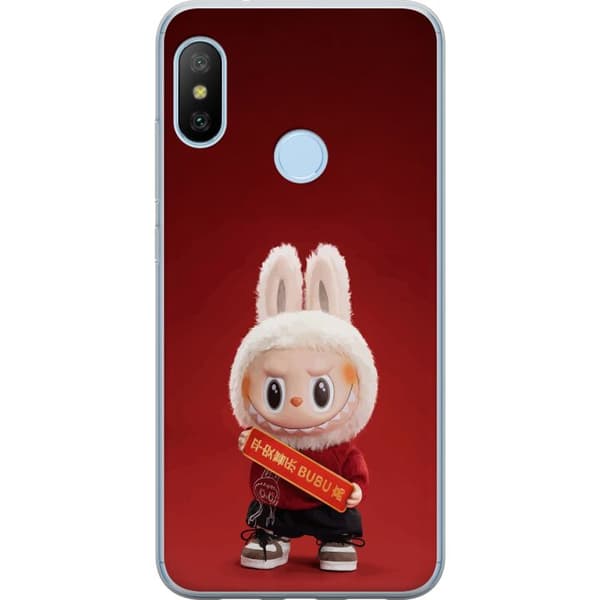 Xiaomi Mi A2 Lite Gjennomsiktig deksel Pop Mart The Monsters Labubu Lykke til Vinyl Plysj Dukke