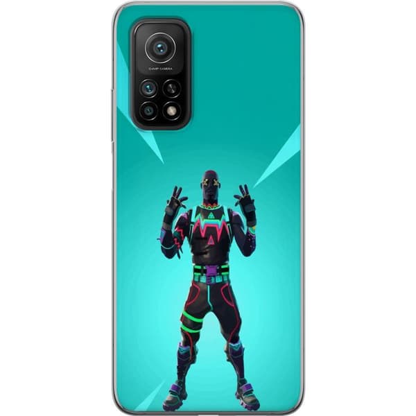 Xiaomi Mi 10T 5G Gennemsigtig cover sort ridder fortnite