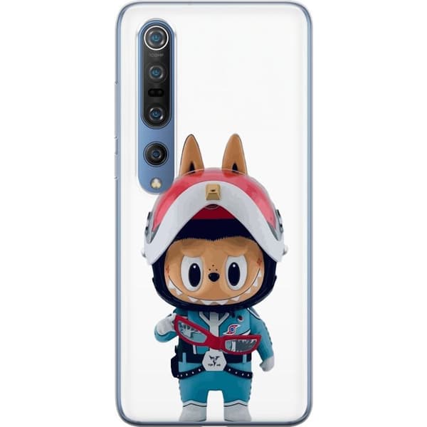 Xiaomi Mi 10 Pro 5G Gennemsigtig cover How2work Labubu Monstre x Ultraman Blue Figur