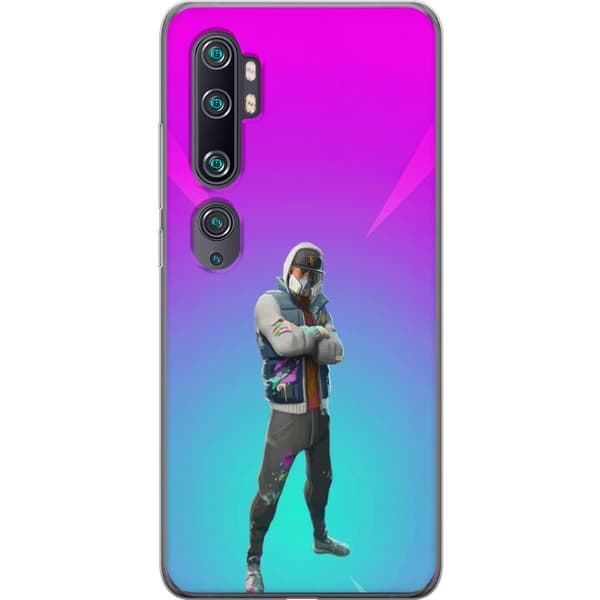 Xiaomi Mi Note 10 Gennemsigtig cover sort ridder fortnite