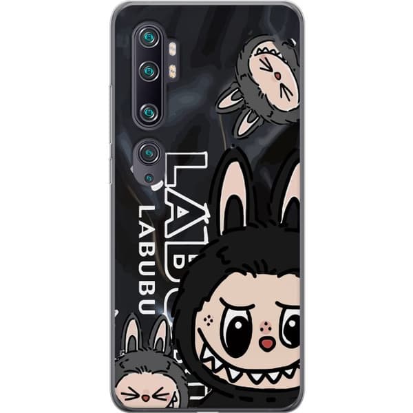 Xiaomi Mi Note 10 Gennemsigtig cover <nl>Labubu Black Energy - Sort mønster i gade stil