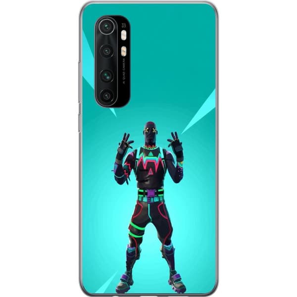 Xiaomi Mi Note 10 Lite Gennemsigtig cover sort ridder fortnite