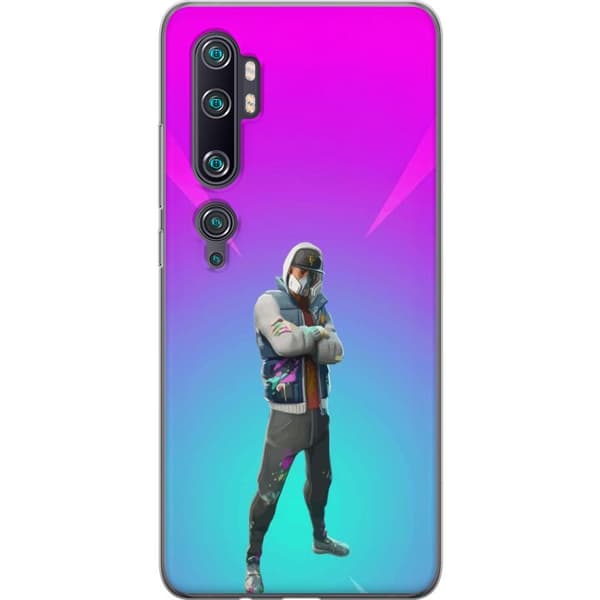 Xiaomi Mi Note 10 Pro Gennemsigtig cover sort ridder fortnite